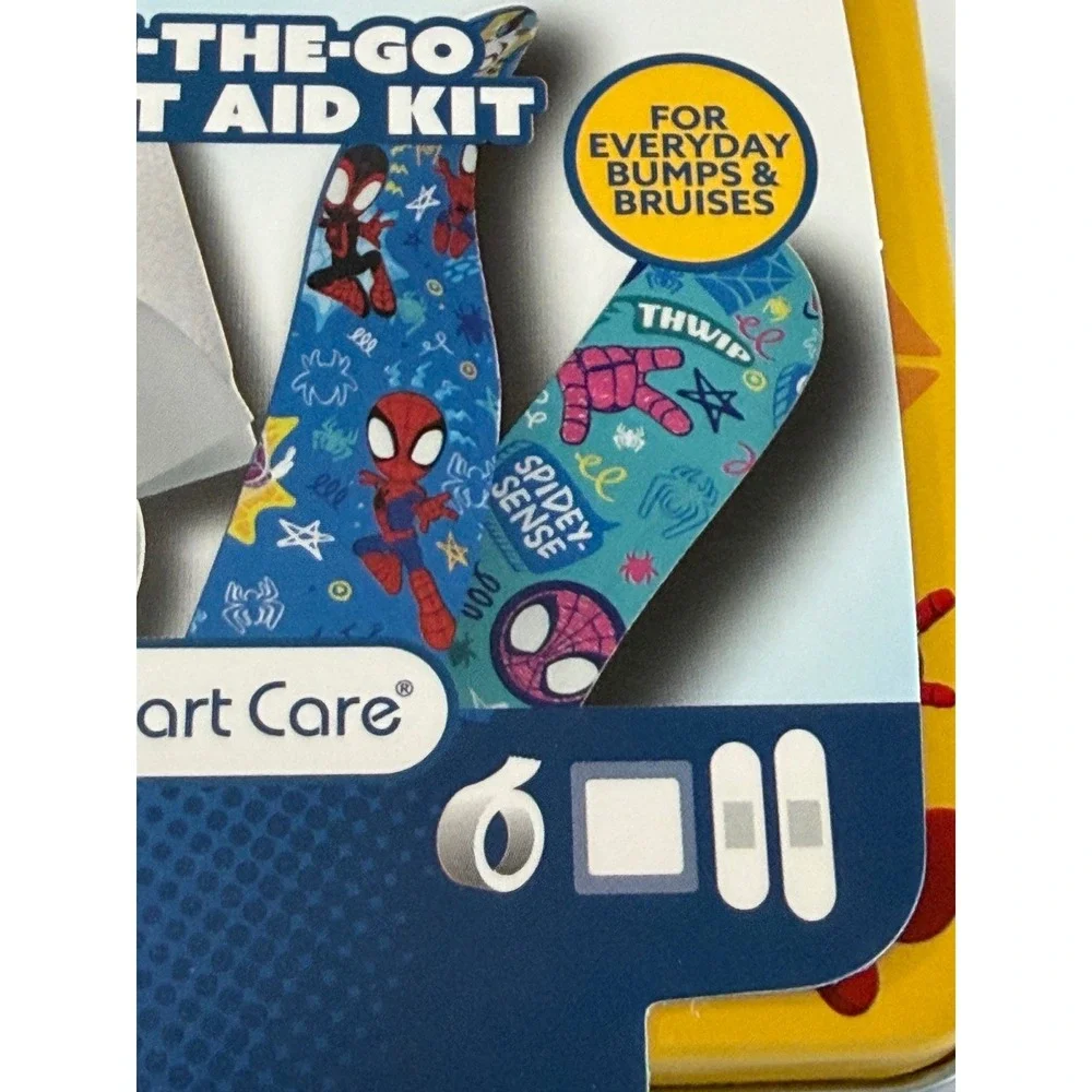 Marvel Spidey and His Amazing Friends 21pc First Aid Kit Tin Smart Care 88897‎
